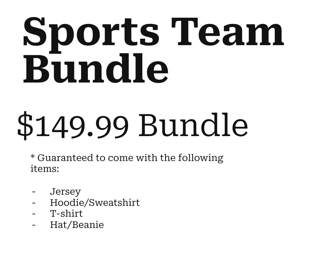 Sports Team Bundle